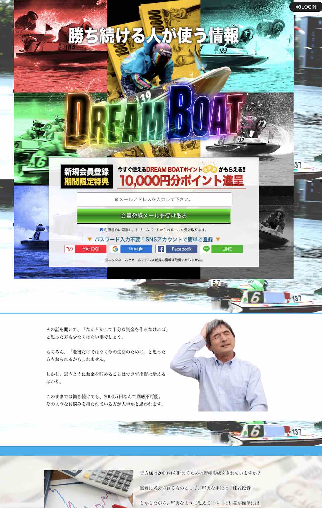 競艇・ボートレース予想サイトの「ドリームボート」について検証