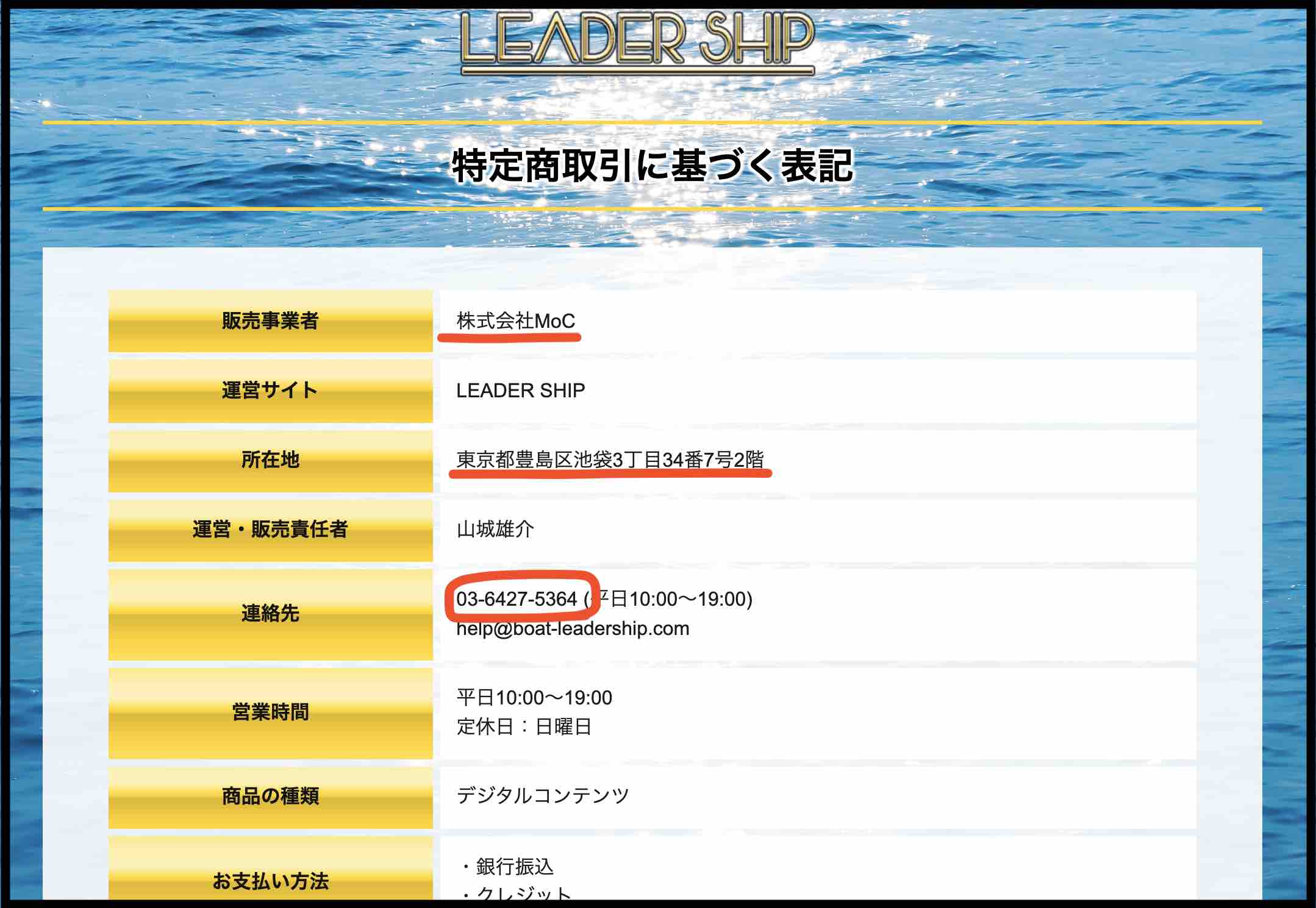 リーダーシップ(LEADERSHIP)という競艇予想サイトのの運営会社情報